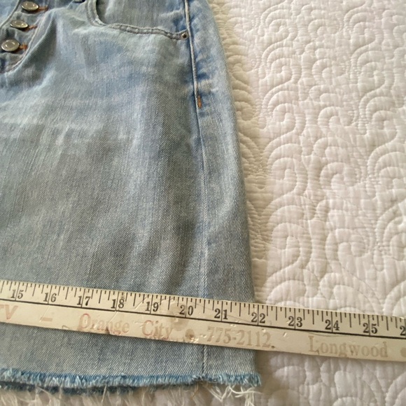 Old Navy Blue Denim Button Fly Mini Skirt Jean skirt, backyard bbq, vacation - Picture 10 of 11